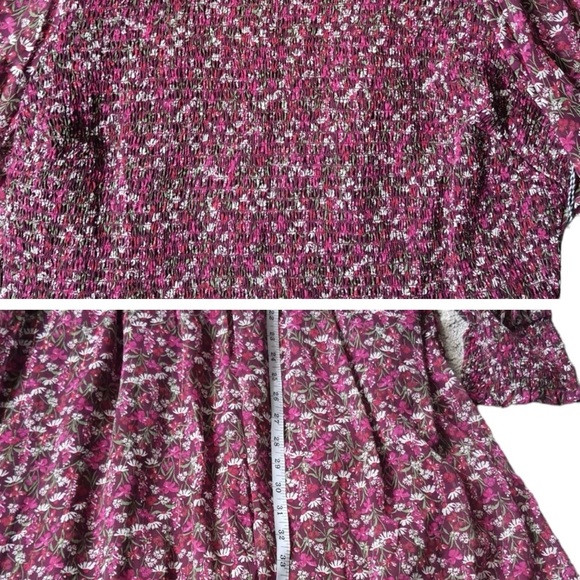 🎁 Draper James RSVP Floral Long Sleeve Smocked Dress Size 2X NWT - Picture 2 of 2